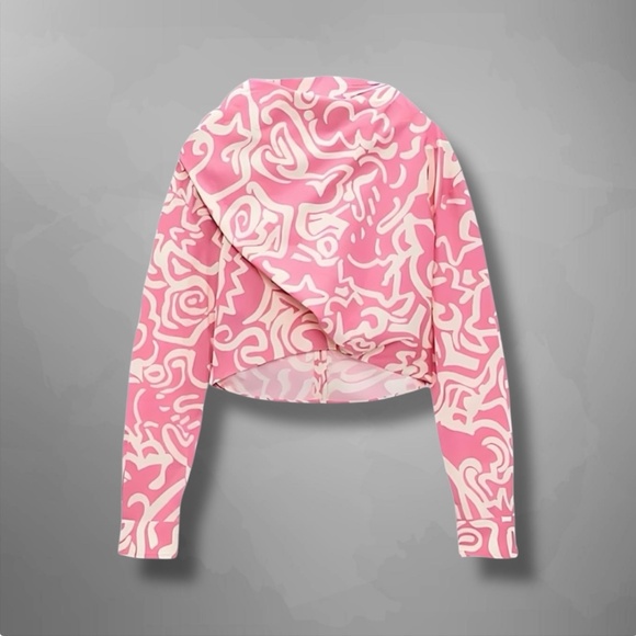 Zara printed tie top XS new - Picture 1 of 10